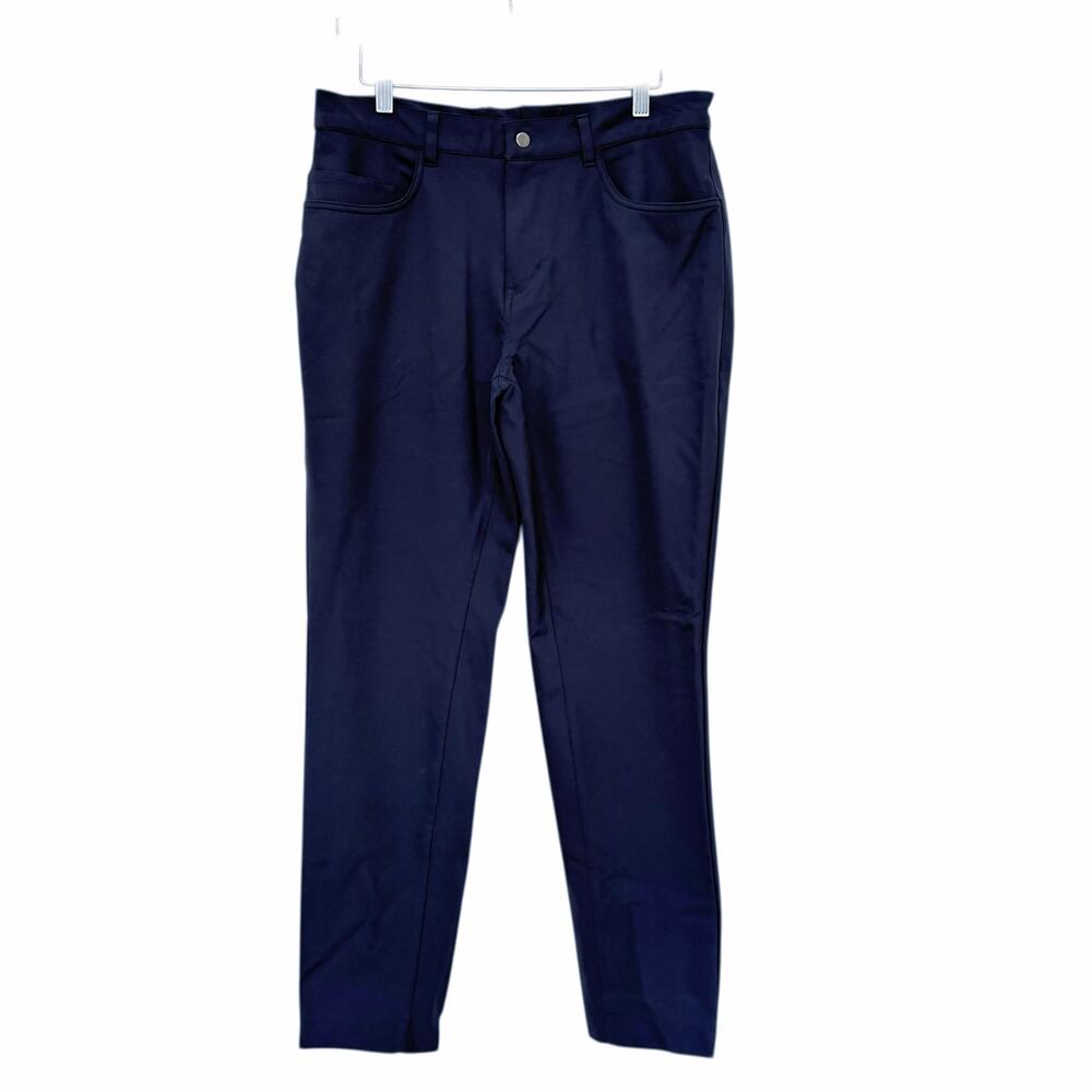 State and Liberty Navy Blue Athletic Fit Flat Front Chino Pants Sz 34x30